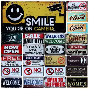 

[SQ-DGLZ] Hot Directive License Plate Store Bar Wall Decoration Tin Sign Vintage Metal Sign Home Decor Painting Plaques Poster