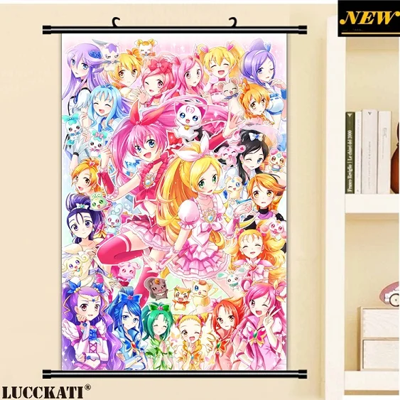 40X60 см свежий Precure! Серии Довольно вылечить лоли Rabirinsu мультфильм аниме стены картину росписи прокрутки тканевые живопись плакат - Цвет: Q