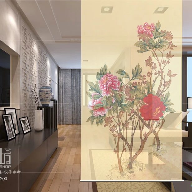 100cmx200cm Biombo Hanging Wall Panels Entrance Curtain Soft 100cmx200cm Biombo Hanging Wall Panels Entrance Curtain Soft Parion Stylish Living Room Guabing Flowers