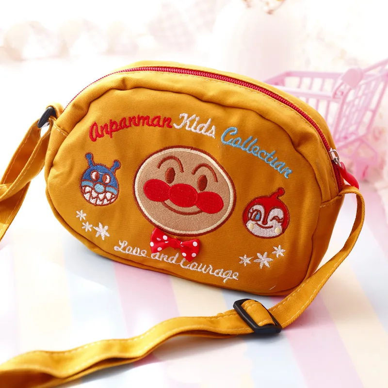 Anpanman сумка на плечо для детей мультфильм с рисунком Супермена, пекарни бактерии Baikinman рюкзак портмоне крест тела сумки полотняная игрушка 6style - Цвет: Белый