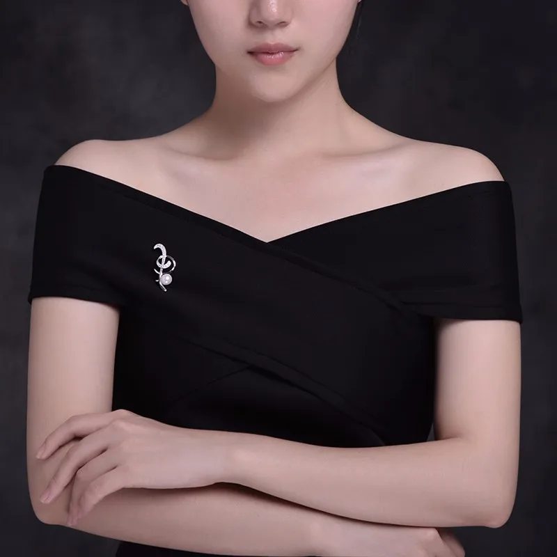 silver pearl Brooch fine jewelry b1005