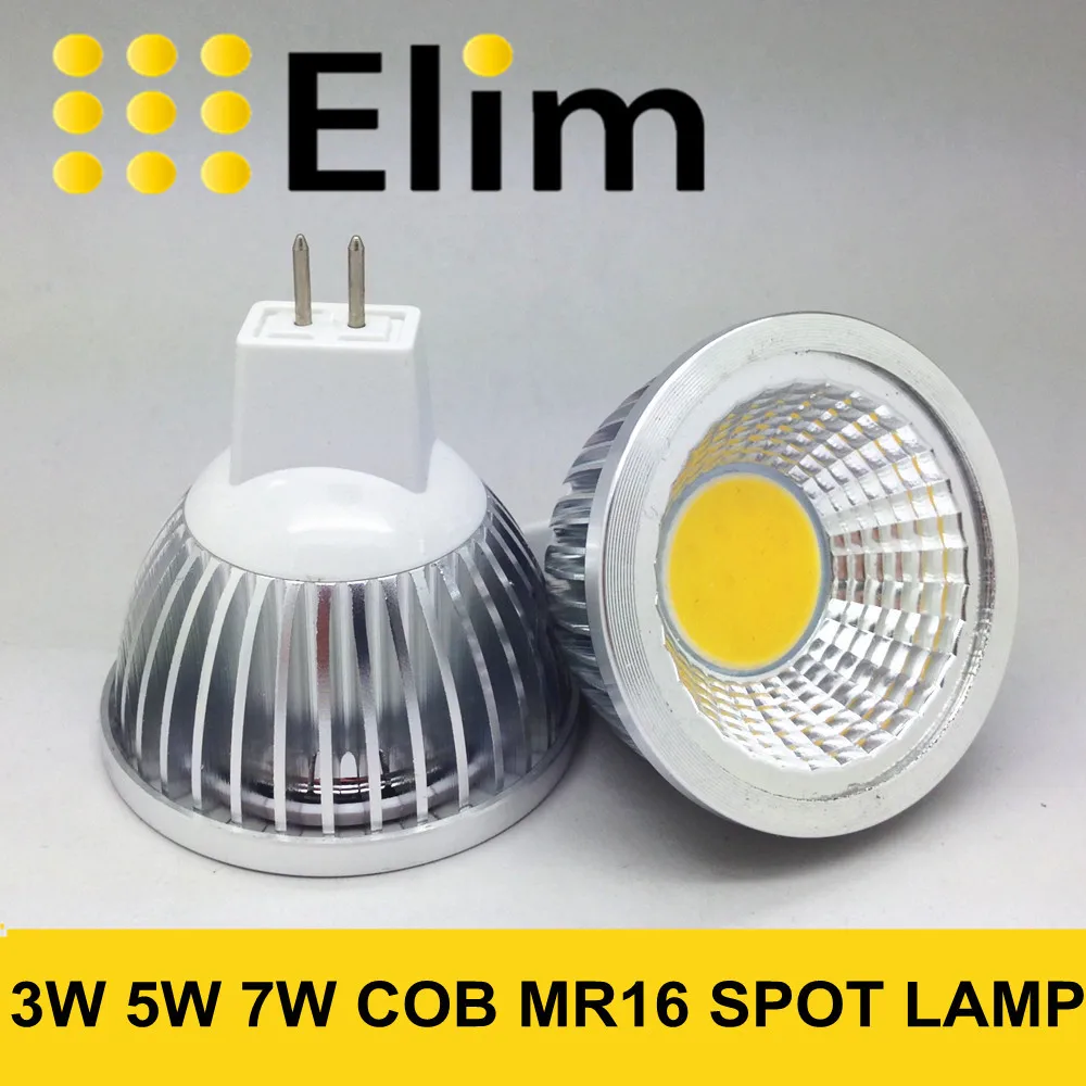 

MR16 COB LED lamp 12v MR16 3W 5W 7W Warm White 2700K 3000K 4500k 6000k cool white Spot Light Bulb Lamp