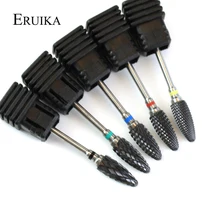 ERUIKA, черный керамический сверло для ногтей, электрическая вращающаяся пилка для маникюра, педикюра, аппарат для маникюра, аксессуары для удаления гелевых инструментов