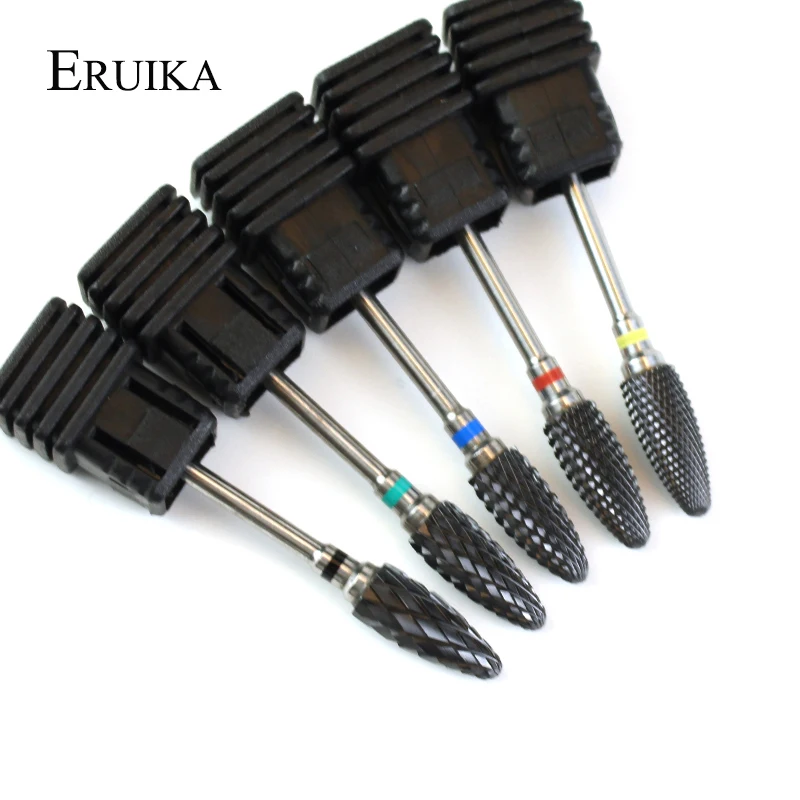 Керамический сверло для ногтей ERUIKA Black электрическая вращающаяся пилка маникюра