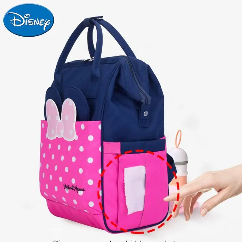 DISNEY мягкий подгузник сумка вместительные, для будущих мам путешествия женский рюкзак уход за ребенком Микки Минни принт подгузник с