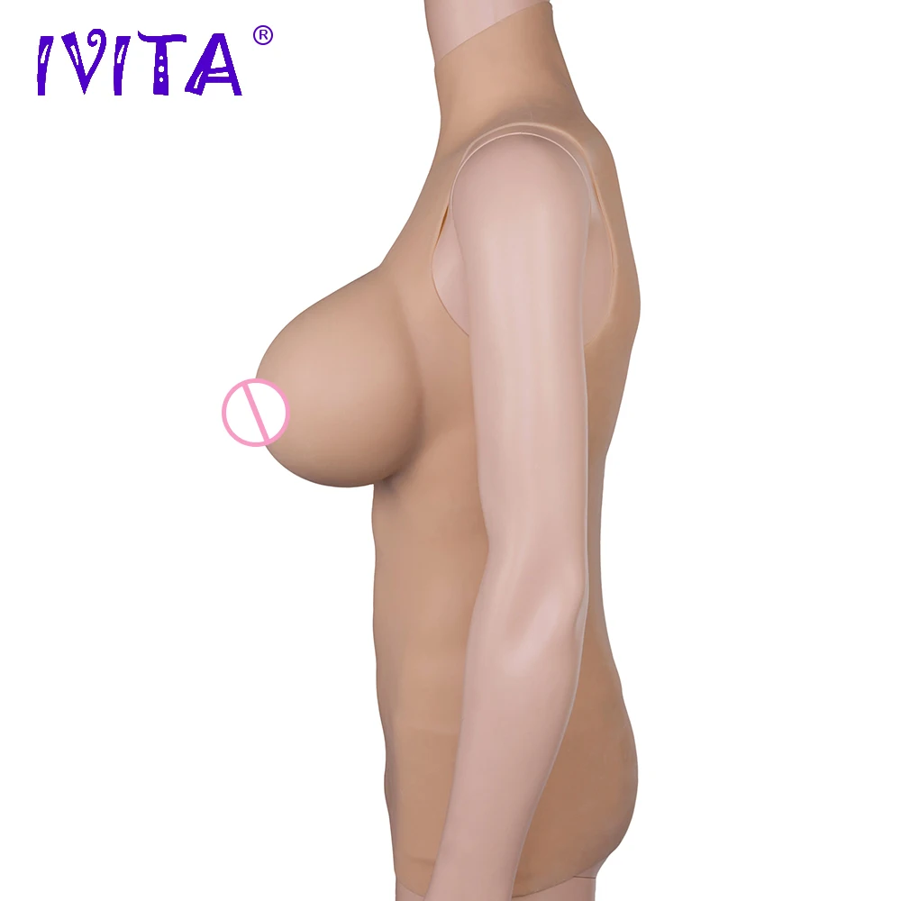 IVITA 5200g Реалистичная силиконовая форма для груди полубоди трансвеститов