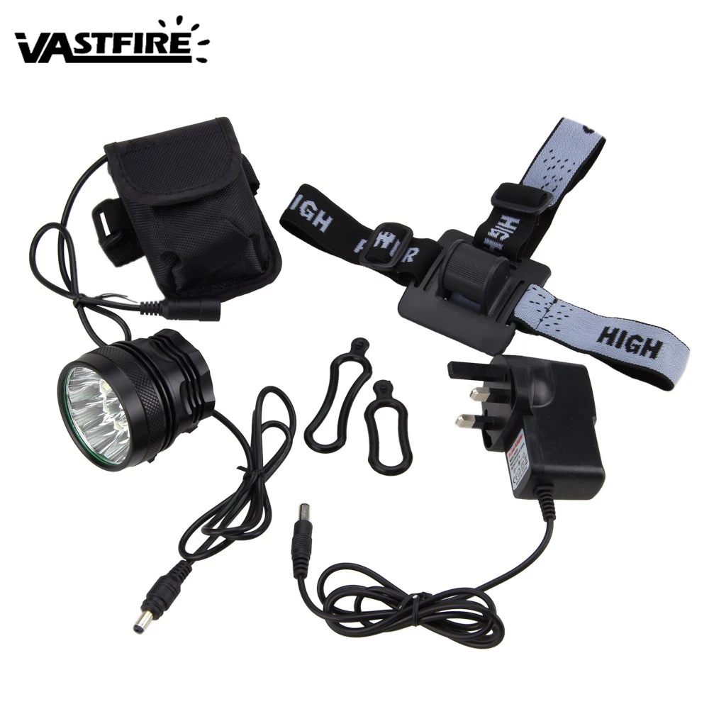 

Super Bright 15000lm LED Lamp 10x XML T6 LED Front Bicycle Bike Headlight 3 Modes Camping Lamp with 12000mah Battery Sets