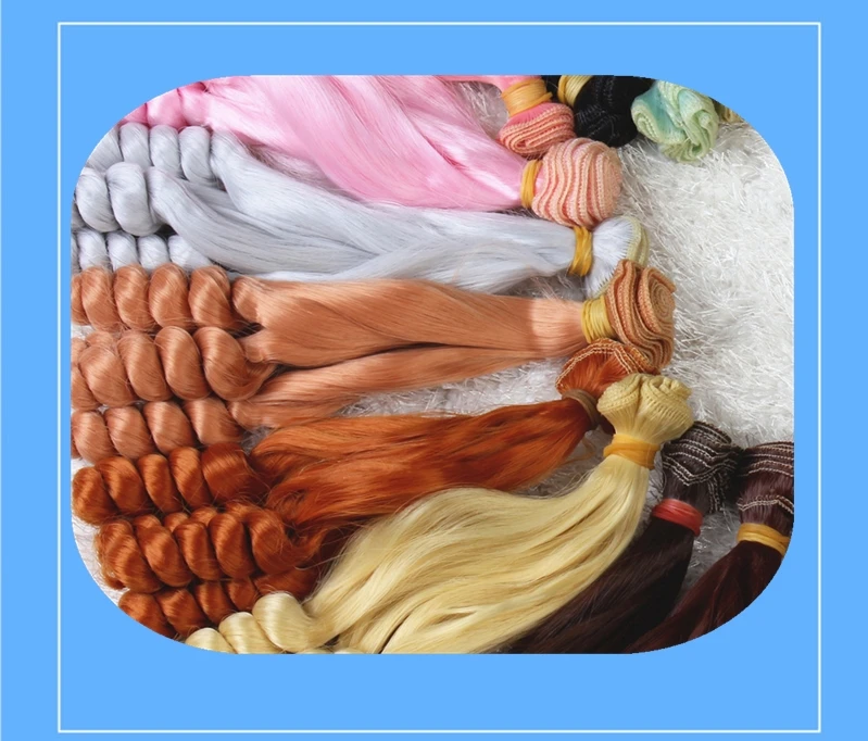 Русские кукольные волосы ручной работы 20x100 см высокая температура волнистые волосы аксессуары для кукол 1/3 1/4 1/6 BJD Diy парики с волнистыми волосами для куклы