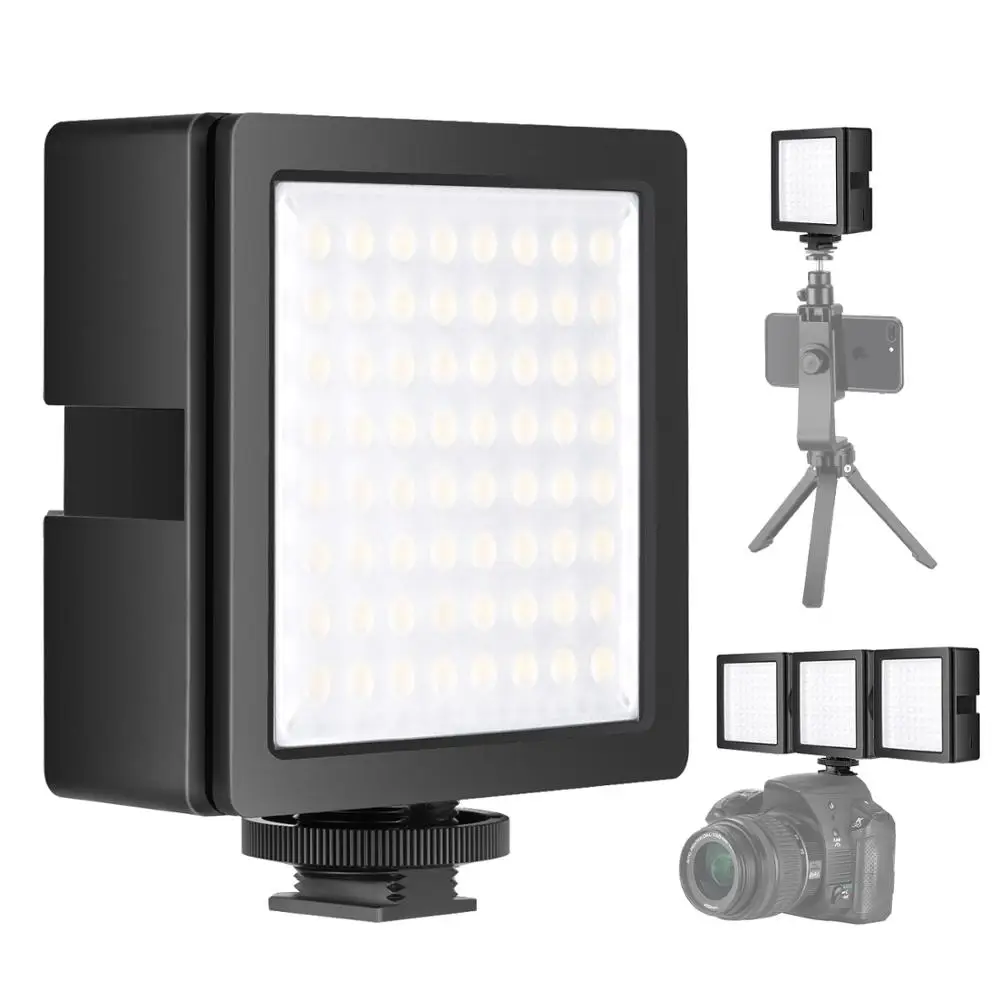 Neewer 3 Way расширяемый 64 светодиодный светильник Панель с usb питанием регулируемой