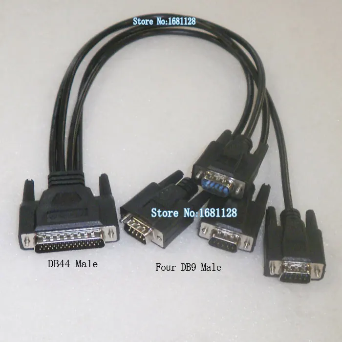 DB44 Male To Serial DB9 Male 2 Way Splitter Cable 0.5M