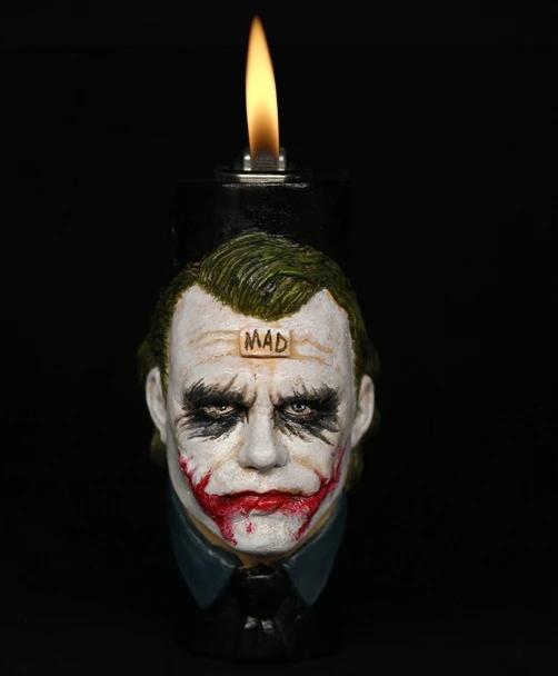 

watch video yuzii YUZII handmade clown doll statue wheel gas Clipper lighter with box