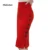 Plus Size 2017 Fashion Women Work Midi Skirt OL Sexy Open Slit Button Slim Pencil Skirt Elegant Office Ladies Skirts Red Black