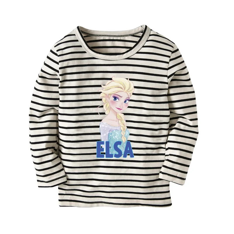 

Brand 2018 New Baby Kids Girls T Shirt Snow Queen Elsa Child Clothing Childrens Tops Summer Clothes Short Sleeve Tee Blouse