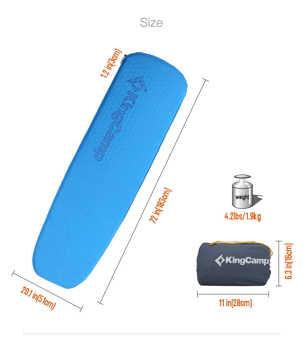 KingCamp-Self-Inflating-Camping-Sleeping-Pad-Damp-Proof-Durable-Thick-Camping-Mat-Automatic-Air-Mattress-for-Camping-Trekking-2