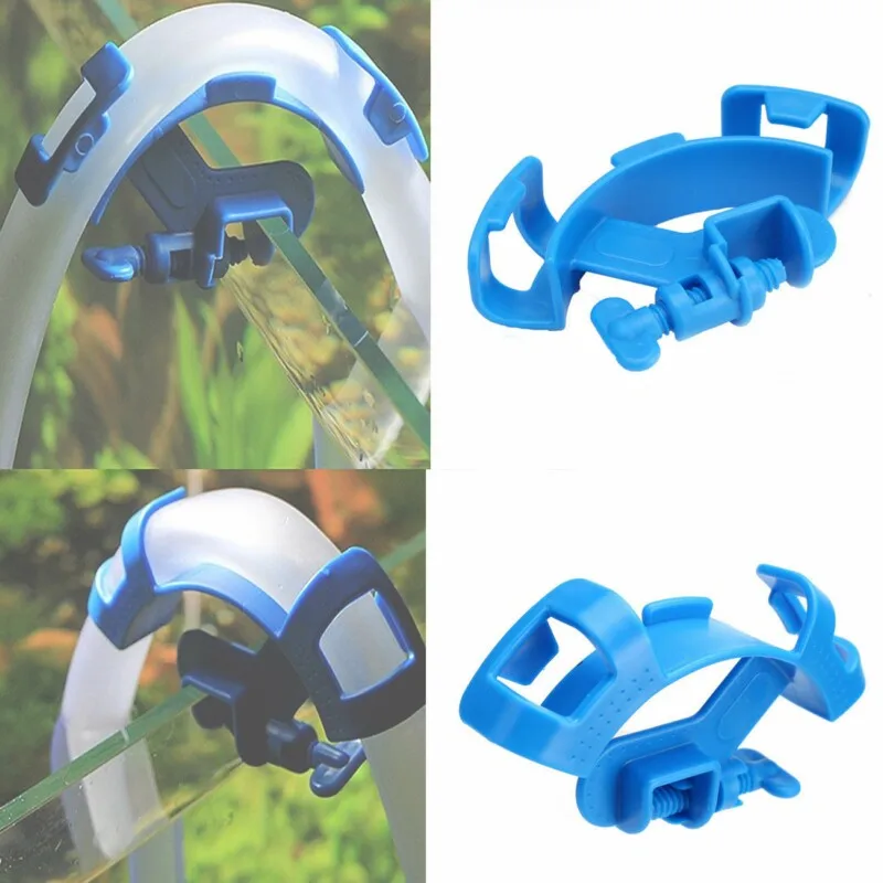 

Blue Aquarium Filtration Water Pipe Filter Hose Holder For Mount Tube Fish Tank Firmly Hold The Hose Assure No Slipping
