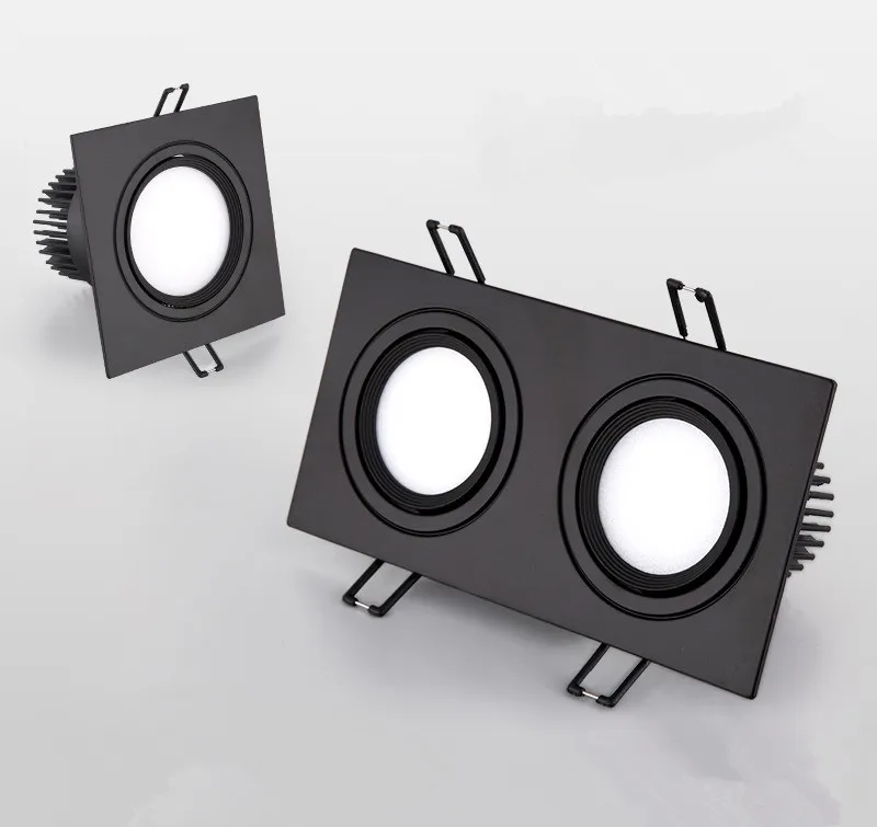 

Square Dimmable Embedded LED Ceiling Light 10W/20W COB LED Ceiling Light AC85-265V Warm/Cold White LED Indoor Lighting