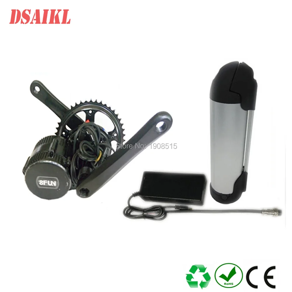

battery+motor kit: 36v 250w 8fun/bafang motor BBS01 crank Motor kits and 36V 10.4ah water bottle lithiuim ion battery pack