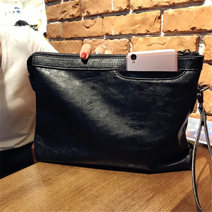 

Black Women Clutch Bags Purse And Handbags Large Capacity Retro Designer Envelope Shoulder Messenger Bags 2018 Free Shipping