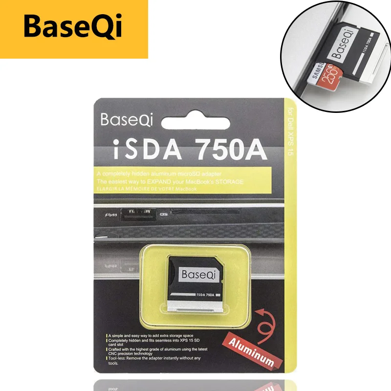 BaseQi memory stick pro duo Memory Card Adapters 750A Ninja Stealth Drive For Dell XPS 15 1