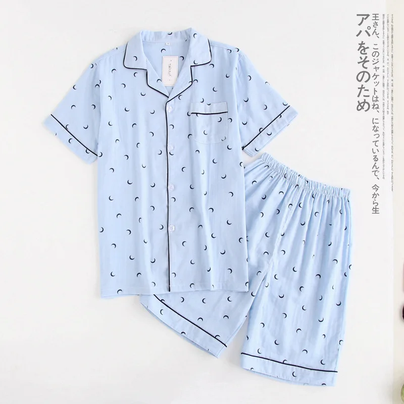 

Men Pajamas Set Lovers' Clothes Sleepwear Cotton Nightwear His-and-hers Clothes Male Nighties Homewear The Unisex Look Pijamas