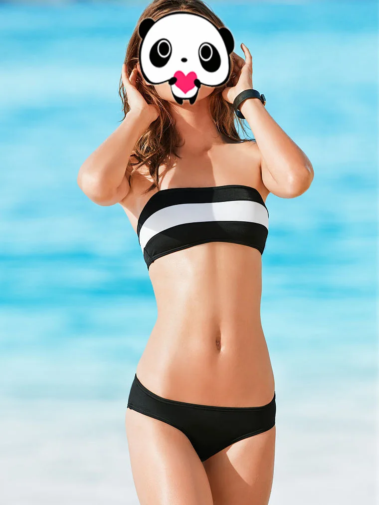 Free Shipping Sexy Black&ampWhite Patchwork Bikinis Set High Quality New Summer Fashion Ladies Padded Push Up Swimwear BKN002 |