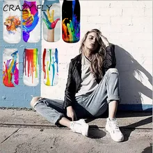 CRAZY FLYMode 3D Gedrukt Sokken Olieverf Ренессанс соккен Готический рококо Stijl барлот локомотиф панк уличный стиль