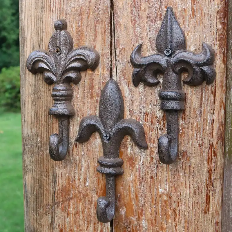 European Vintage Fleur De Lis Design Small Size Home Decor Coat Hat Wall Hook Hooks Rails Aliexpress