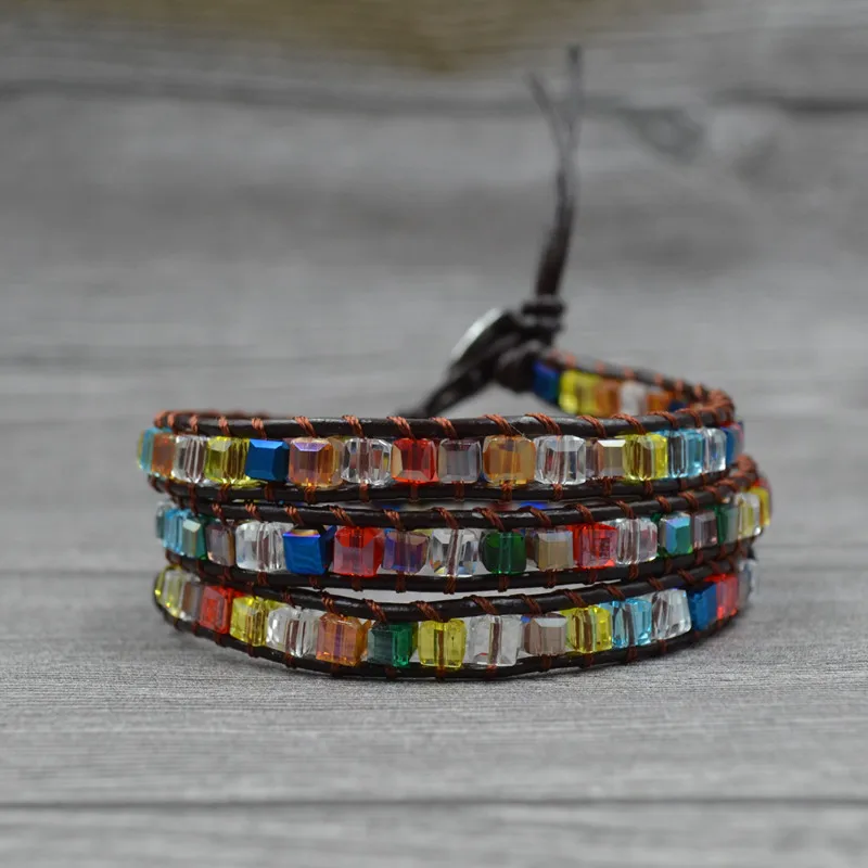 

Natural Chakre Stone Bracelet Multilayer Woven Wrap Bracelet For Women Bohemia Crystal Bracelet Women Accessories Wholesale