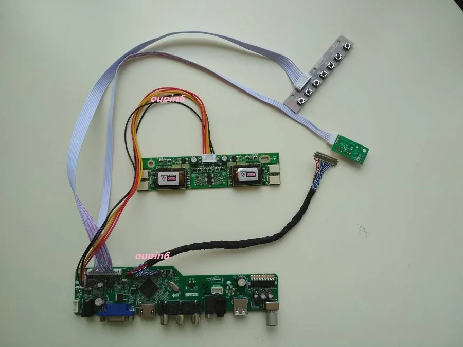  LCD LED AUDIO TV HDMI USB VGA AV 4 CCFL lamps Controller driver Board For 19.0