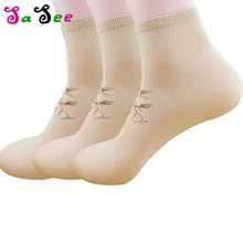 10 пара Летние женские сексуальные носки женские Cored Wire женские ультра-тонкие дышащие крутые Meias удобные мягкие Цветы Печатные Шелковый носок