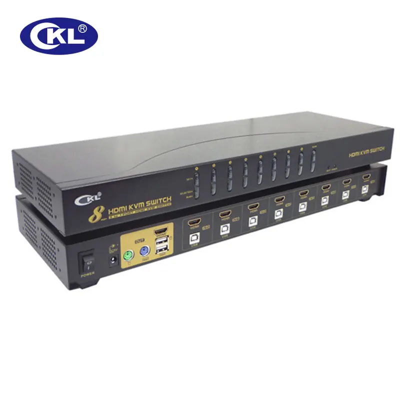 KVM Switch HDMI 8 Port with USB PS/2 Support Auto Scan for