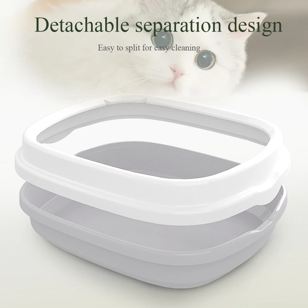 

Pet Portable Cat Litter Bowl Toilet Bedpan Large Middle Size Cat Excrement Training Sand Litter Box with Scoop for Pets Kitty #5