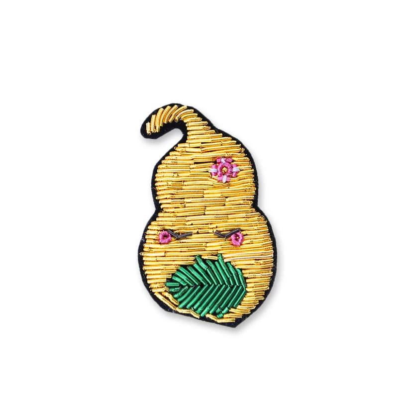 

embroidery india silk pin on patch bottle-gourd brooch badge patches for clothing parches termoadhesivos para ropa for clothes