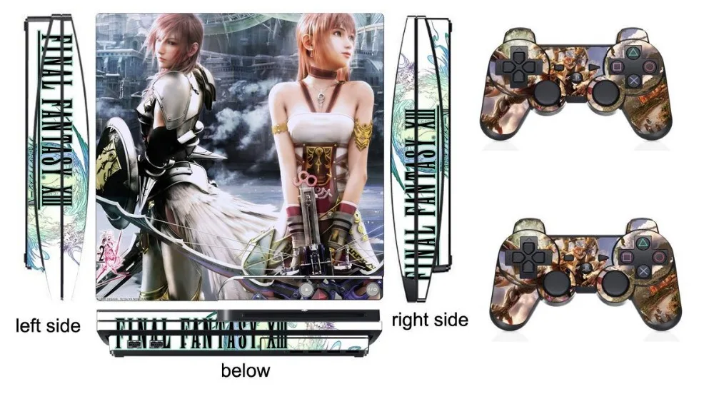 

111 Vinyl Skin Sticker Protector for Sony PS3 Slim PlayStation 3 Slim and 2 controller skins Stickers