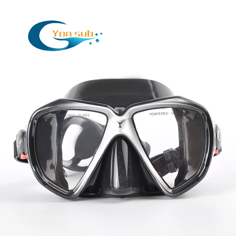 YONSUB Diving Mask Scuba Mask Liguid Silicone Underwater with Great Vision Anti-fog Swimming Snorkeling Goggles With Mask Box