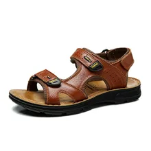 Модная обувь из натуральной кожи Повседневное мужские сандалии Гладиатор мужской пляжные босоножки для отдыха в стиле ретро сандалии мужская обувь летние кроссовки