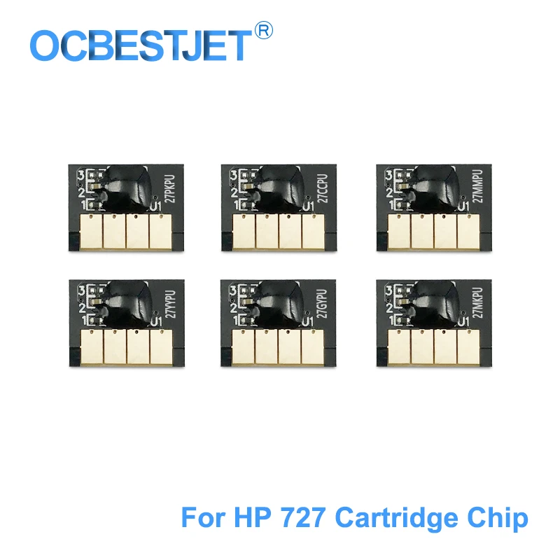 Чип картриджа для HP 727 новый обновленный чип принтера DesignJet T920 T930 T1500 T1530 T2500 T2530 (PBK C