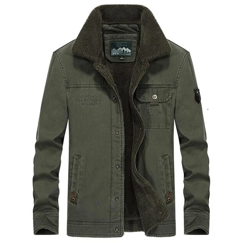 Брендовая зимняя меховая парка, Мужская ветровка, утолщенная флисовая военная куртка, Мужская тактическая джинсовая куртка размера плюс 5XL 6XL, джинсовое пальто