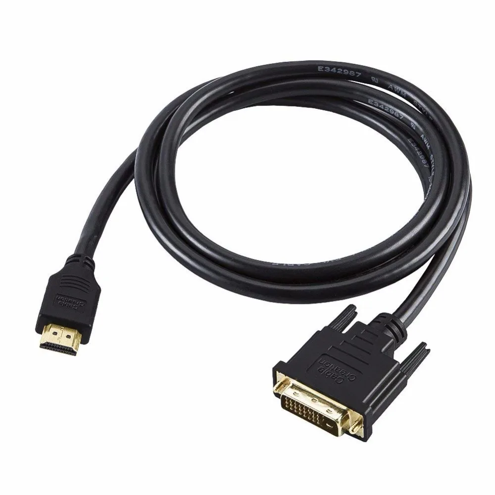 Кабель HDMI папа DVI(24 + 1) поддержка 1080P для Raspberry Pi Roku Xbox One ноутбука видеокарты Blue ray 1 5