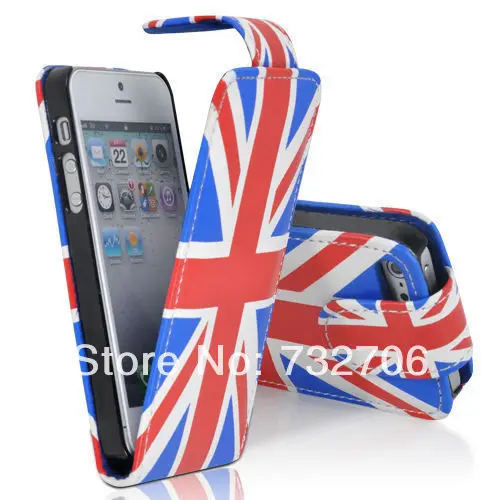 Unique Slim UK National Flag Skin Cover Flip Leather Case For Apple Iphone 5G |