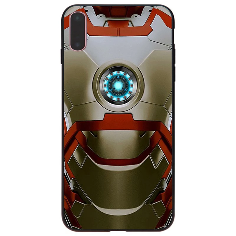 Maiyaca For Iphone 8 X Iron Man Wallpaper Rubber Black Soft Phone