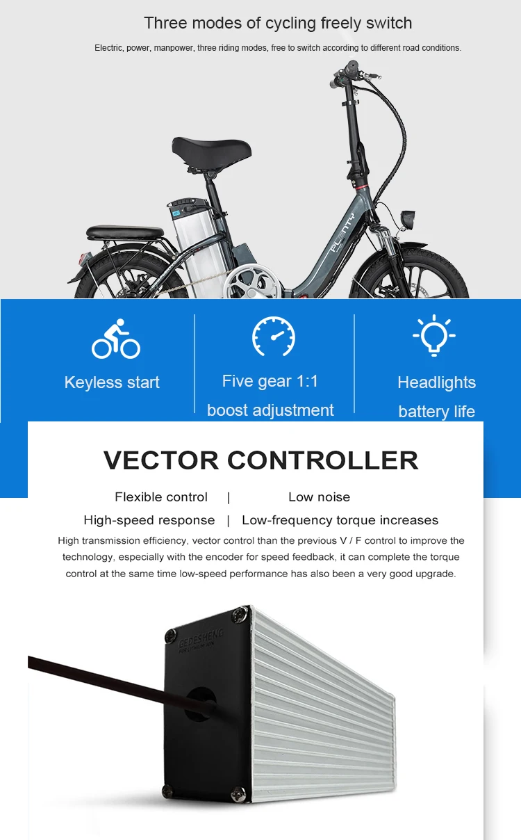 Sale 16inch electric bicycle 48V15AH 350w motor Urban smart electric bicycle Double power female and small fold ebike  speed 25-40km 2