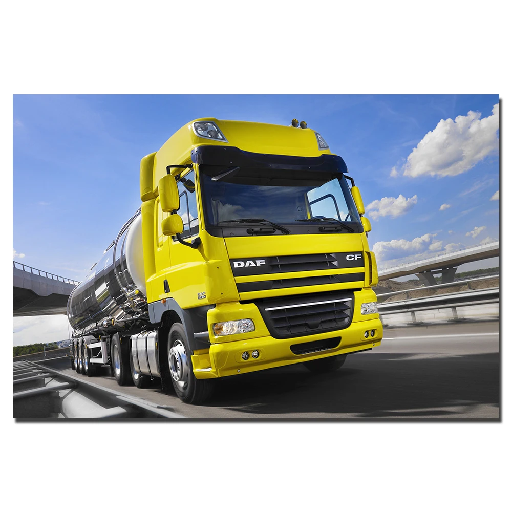 

DAF Truck Poster Canvas Print Painting With Frame Wall Art Picture for Home Decor