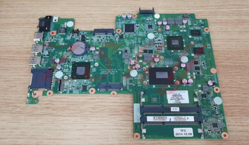 Для HP Pavilion Sleekbook 15 15-B материнская плата для ноутбука DA0U36MB6D0 i5 cpu DDR3 725070-501 725150-501