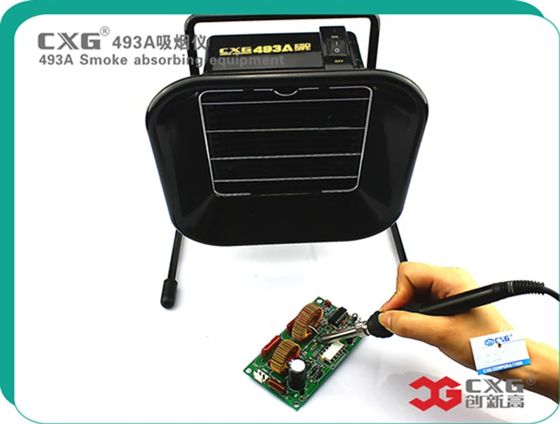 

220V CXG493A Portable Solder Smoke Absorber ESD Fume Extractor Welding smokers and with Roller motor