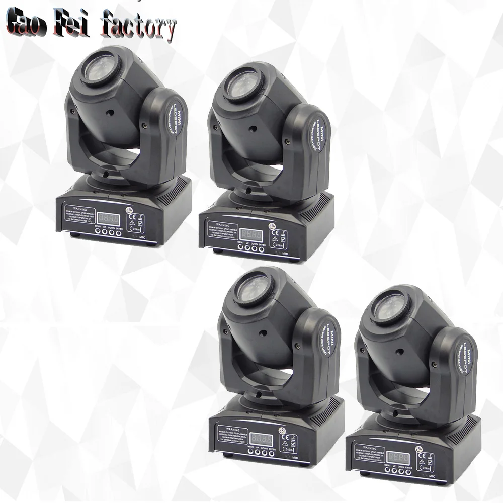 

4pcs/lot laser LED Stage Lamp Total 30W Auto Rotating Moving Head Light DMX512 11 Channels for Disco KTV Club Party