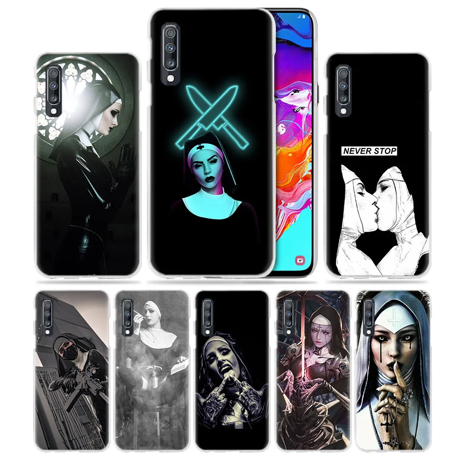 

Sexy Nuns Case for Samsung Galaxy A50 A70 A20e A40 A80 A60 A30 A20 A10 A8 A6 Plus + A9 A7 2018 Hard Woma Casos Phone Coque Cover