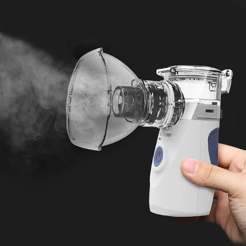 1pcs Home Health Care Ultrasonic Nebulizer Children Handheld Quiet Respirator Humidifier Kit Rechargeable Facial Care Atomizer