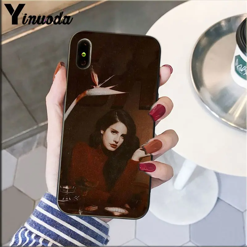 Yinuoda Lana Del Rey ТПУ мягкий силиконовый черный чехол для телефона для Apple iPhone 8 7 6 6S Plus X XS MAX 5 5S SE XR Чехол для мобильного телефона s