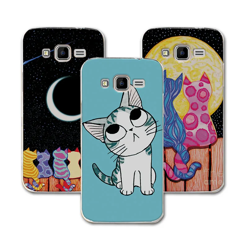 Arte animal lindo pintado para Samsung G360 cubierta del caso Fundas para Samsung Galaxy Core Prime G360 SM-G361F G360H G3608 + regalo